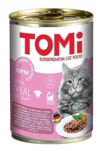 Tomi Buzağı Etli Yetişkin Kedi Konservesi 400 GR | SRC: Barcode: 4003024157084